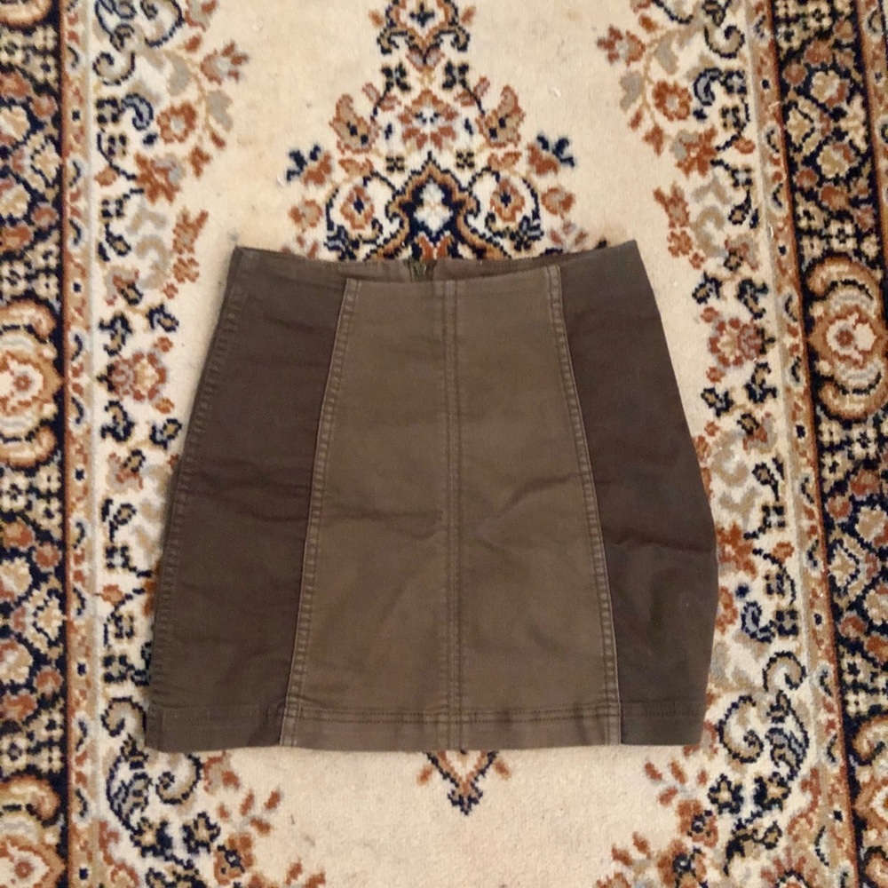 Free People Army green skirt